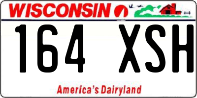 WI license plate 164XSH