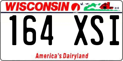WI license plate 164XSI