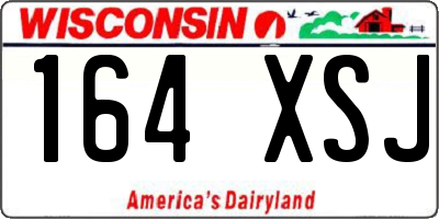 WI license plate 164XSJ