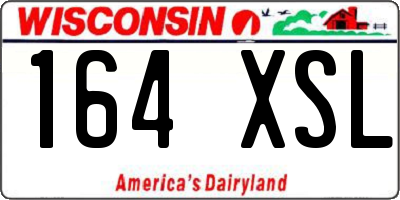 WI license plate 164XSL
