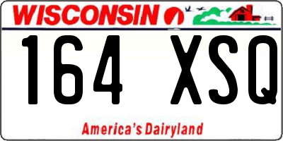 WI license plate 164XSQ