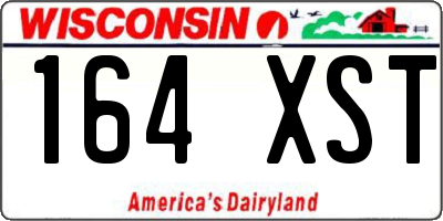 WI license plate 164XST