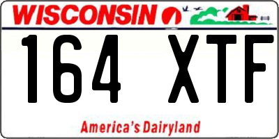 WI license plate 164XTF