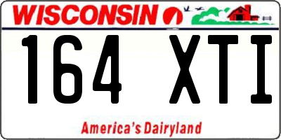 WI license plate 164XTI