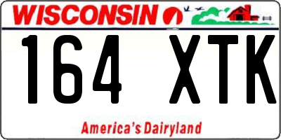 WI license plate 164XTK