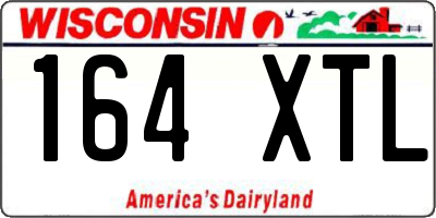 WI license plate 164XTL