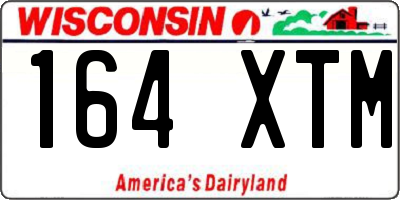 WI license plate 164XTM