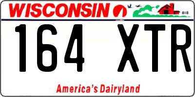 WI license plate 164XTR
