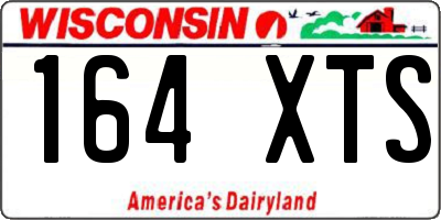 WI license plate 164XTS