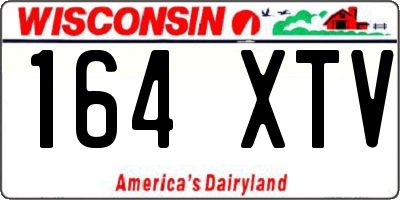 WI license plate 164XTV