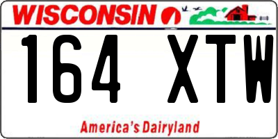 WI license plate 164XTW