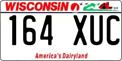 WI license plate 164XUC