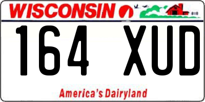 WI license plate 164XUD