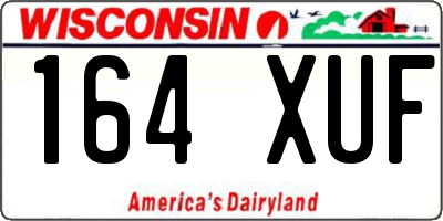 WI license plate 164XUF