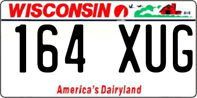 WI license plate 164XUG
