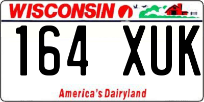 WI license plate 164XUK
