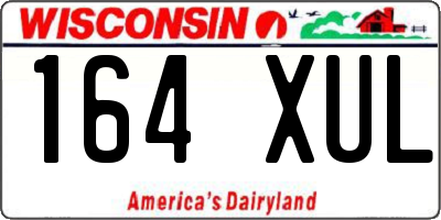 WI license plate 164XUL