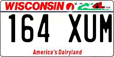 WI license plate 164XUM