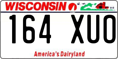 WI license plate 164XUO