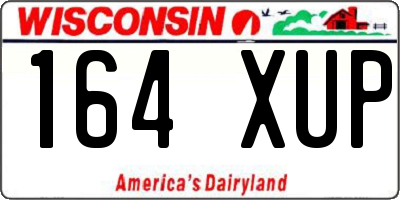 WI license plate 164XUP