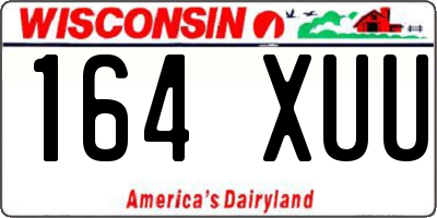 WI license plate 164XUU