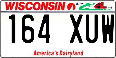 WI license plate 164XUW