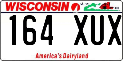 WI license plate 164XUX