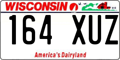 WI license plate 164XUZ