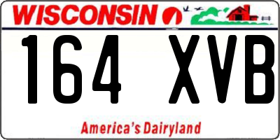 WI license plate 164XVB