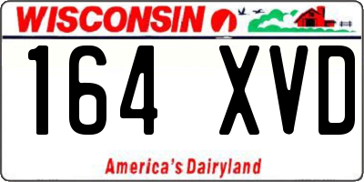 WI license plate 164XVD