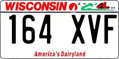 WI license plate 164XVF