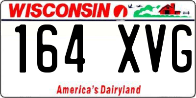 WI license plate 164XVG