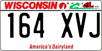 WI license plate 164XVJ