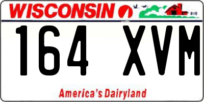 WI license plate 164XVM
