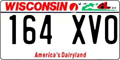 WI license plate 164XVO