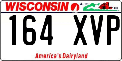 WI license plate 164XVP