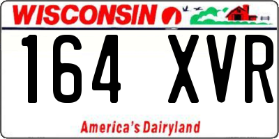 WI license plate 164XVR