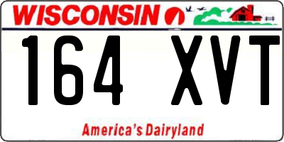 WI license plate 164XVT