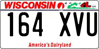 WI license plate 164XVU