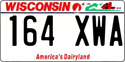 WI license plate 164XWA
