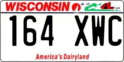 WI license plate 164XWC