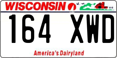 WI license plate 164XWD