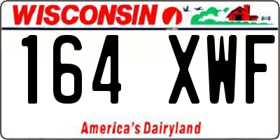 WI license plate 164XWF