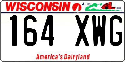 WI license plate 164XWG