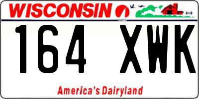 WI license plate 164XWK