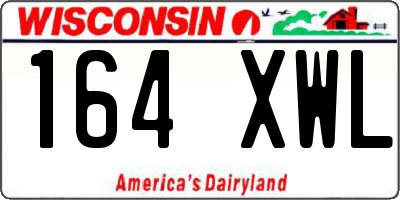 WI license plate 164XWL