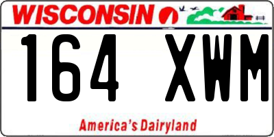 WI license plate 164XWM