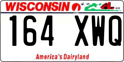 WI license plate 164XWQ