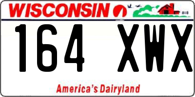 WI license plate 164XWX