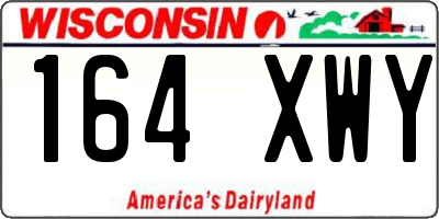 WI license plate 164XWY